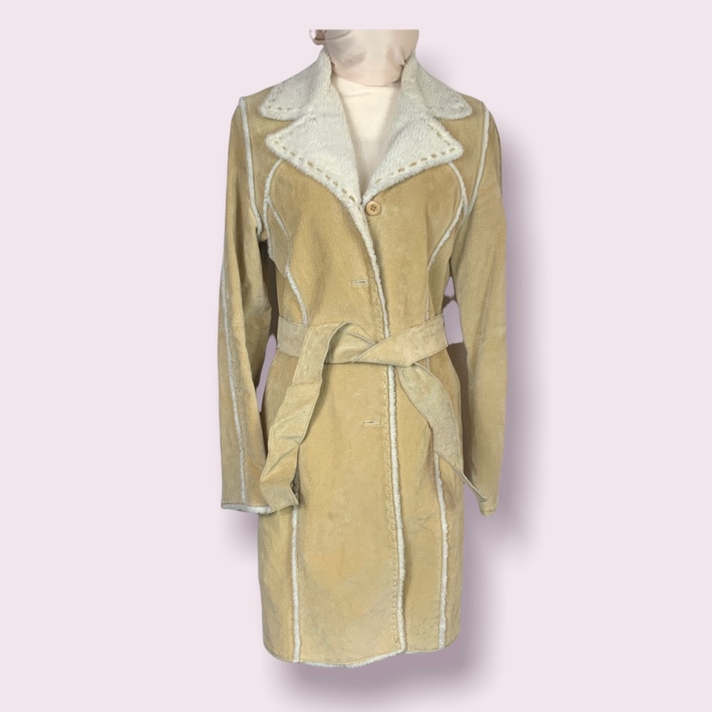 Vintage y2k penny lane suede coat